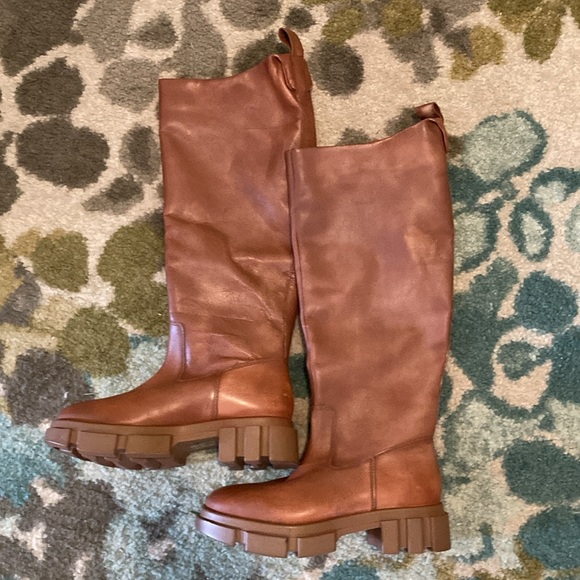 Free People Brooks Tall Boots in Brown New Without Box Size 36 - Picture 3 of 5